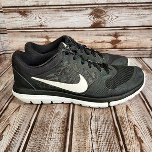 NIKE Flex 2015 RUN Women's 8.5 Black White Running Shoes Sneakers 709021-004